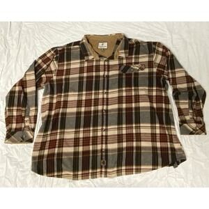 Legendary Whitetails 5XL Plaid Flannel Shirt Corduroy Collar